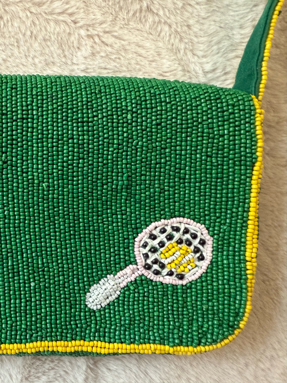 NWT Anthropologie The Fiona Beaded Bag Icon Edition Tennis - Picture 8 of 14